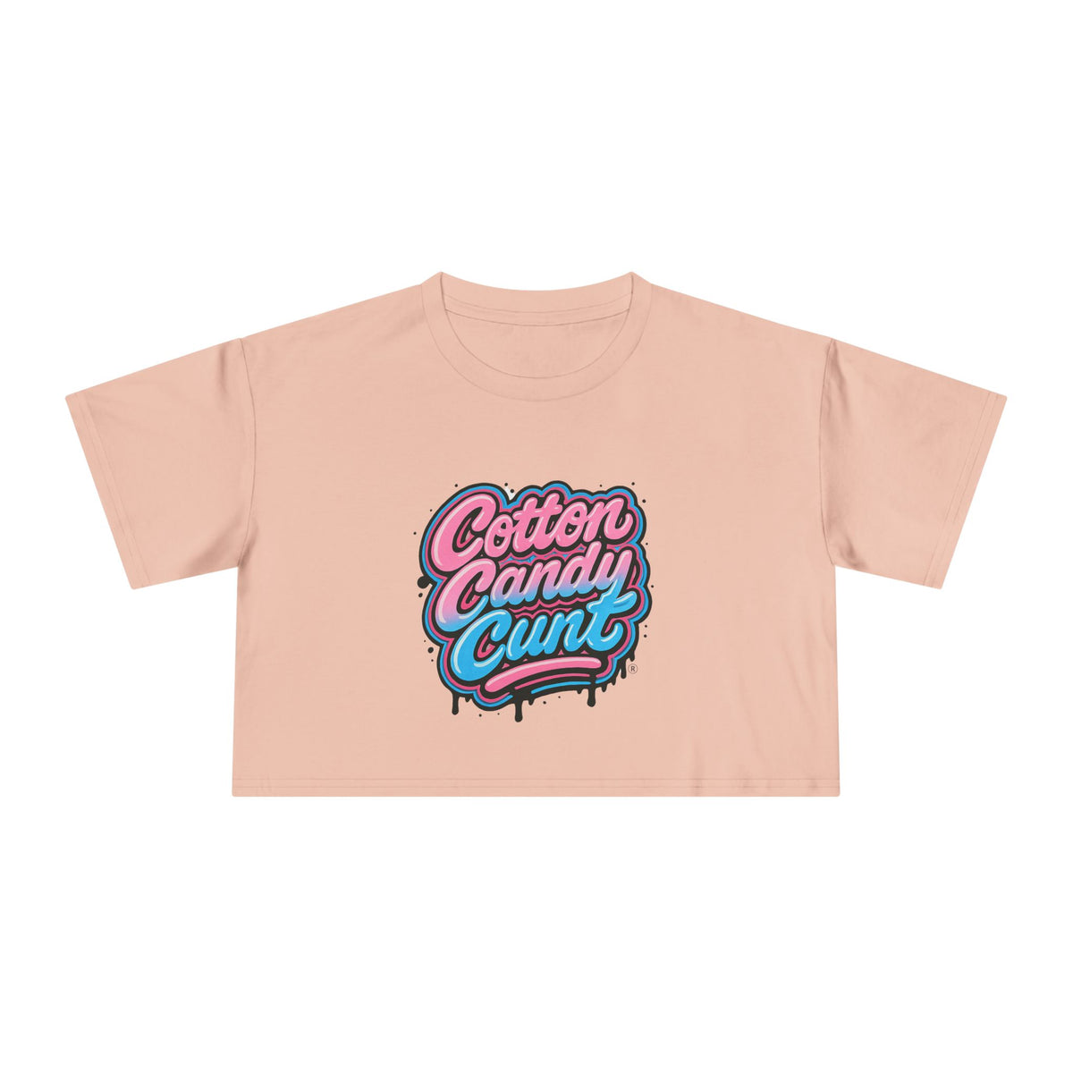 Cotton Candy Cunt Women's Crop Tee — Design 6