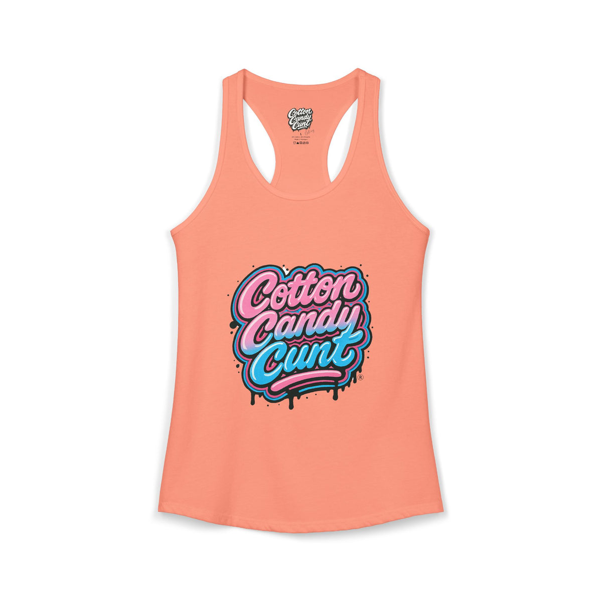 Cotton Candy Cunt Women's Racerback Tank — Design 6