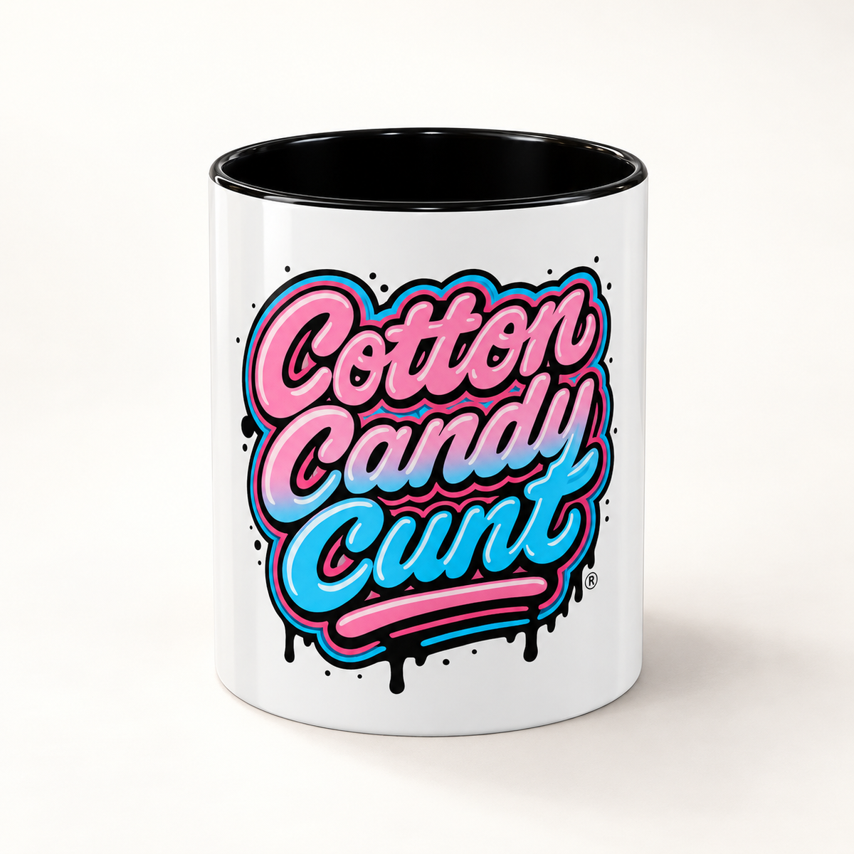 Cotton Candy Cunt Accent Coffee Mug — Design 6